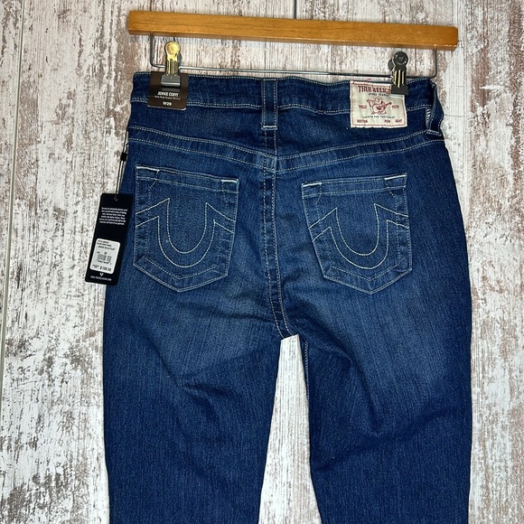True Religion Jennie Curvy Mid Rise Super Skinny SN NO Flap Dark Wash Jean Sz 29 - Picture 5 of 14